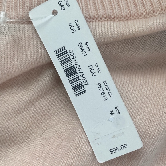 NWT J. Crew Orange Wool Blend crew Neck seamed around 3/4 Sleeve Sweater med - Picture 8 of 10